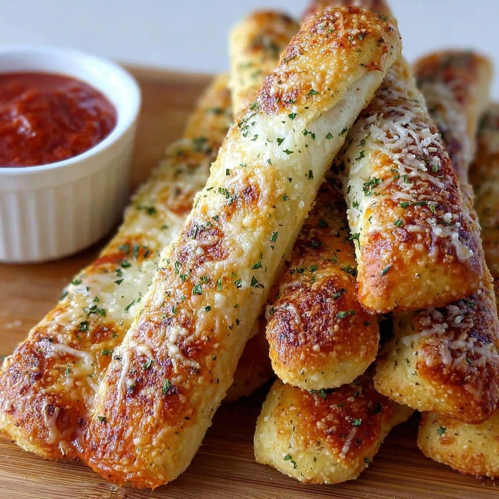 Bones & Blood Breadsticks with Marinara Dip for Halloween