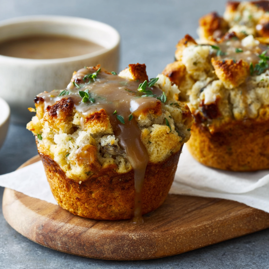 Delicious Gravy-Stuffed Stuffing Muffins for All Occasions