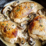 Chicken with mustard and mushrooms recipe