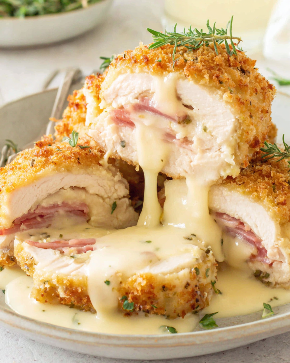 Easy Creamy Chicken Cordon Bleu Creamy • sheet-pan ease