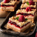 Peanut Butter and Jelly Cheesecake Bars recipe