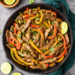 Quick Queso Steak Fajita Skillet Dinner Recipe recipe