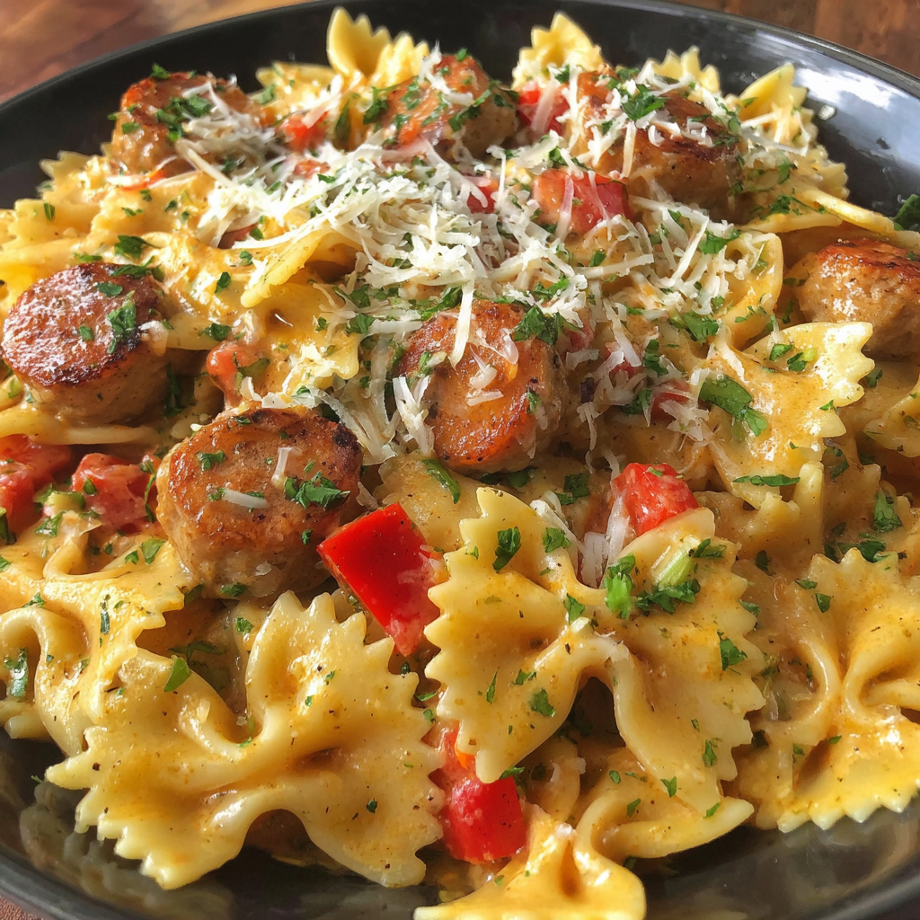 Cheesy Sausage Bowtie Pasta for Cozy Dinners