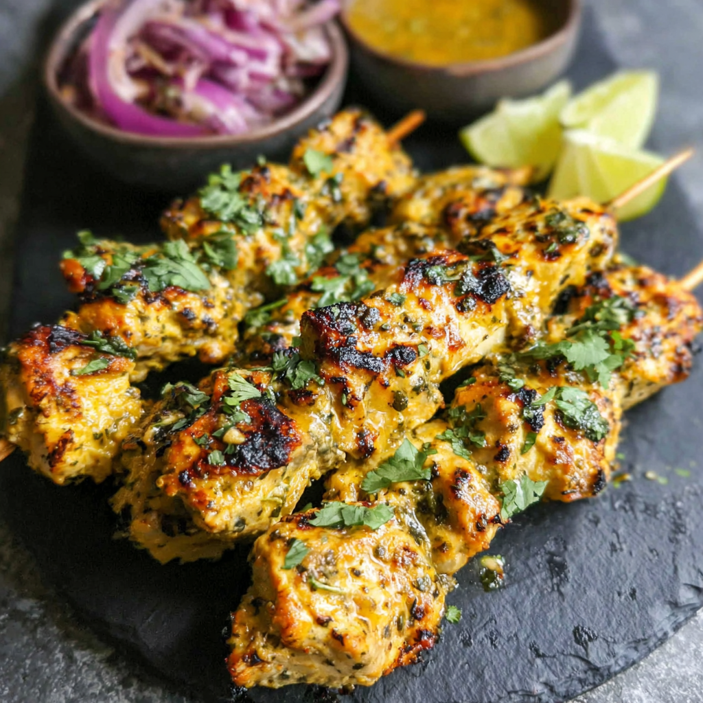 Cilantro Lime Air Fryer Chicken Skewers Delight