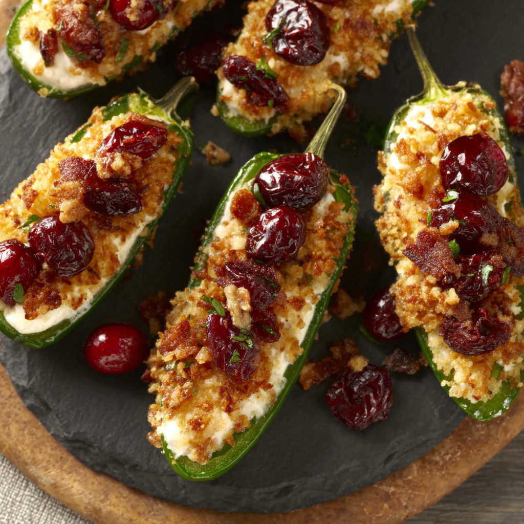 Cranberry Brie Jalapeño Poppers for Festive Gatherings