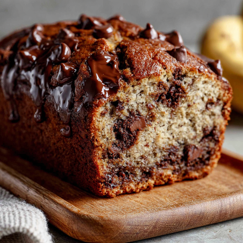 Decadent Super Moist Banana Bread with Chocolate Chips