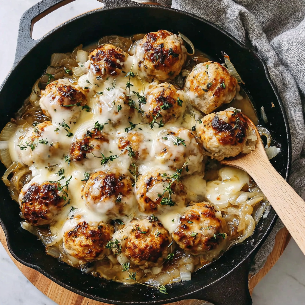 Delicious French Onion Chicken Meatballs Recipe