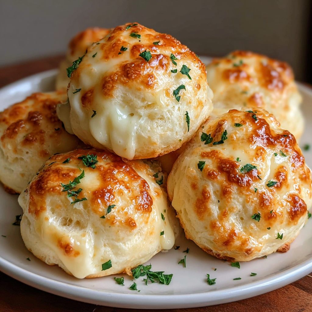 Indulge in Garlic Butter Cheese Bombs Using Biscuits