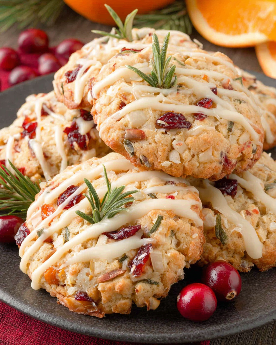 Chewy Christmas Cranberry Orange Cookies Delight