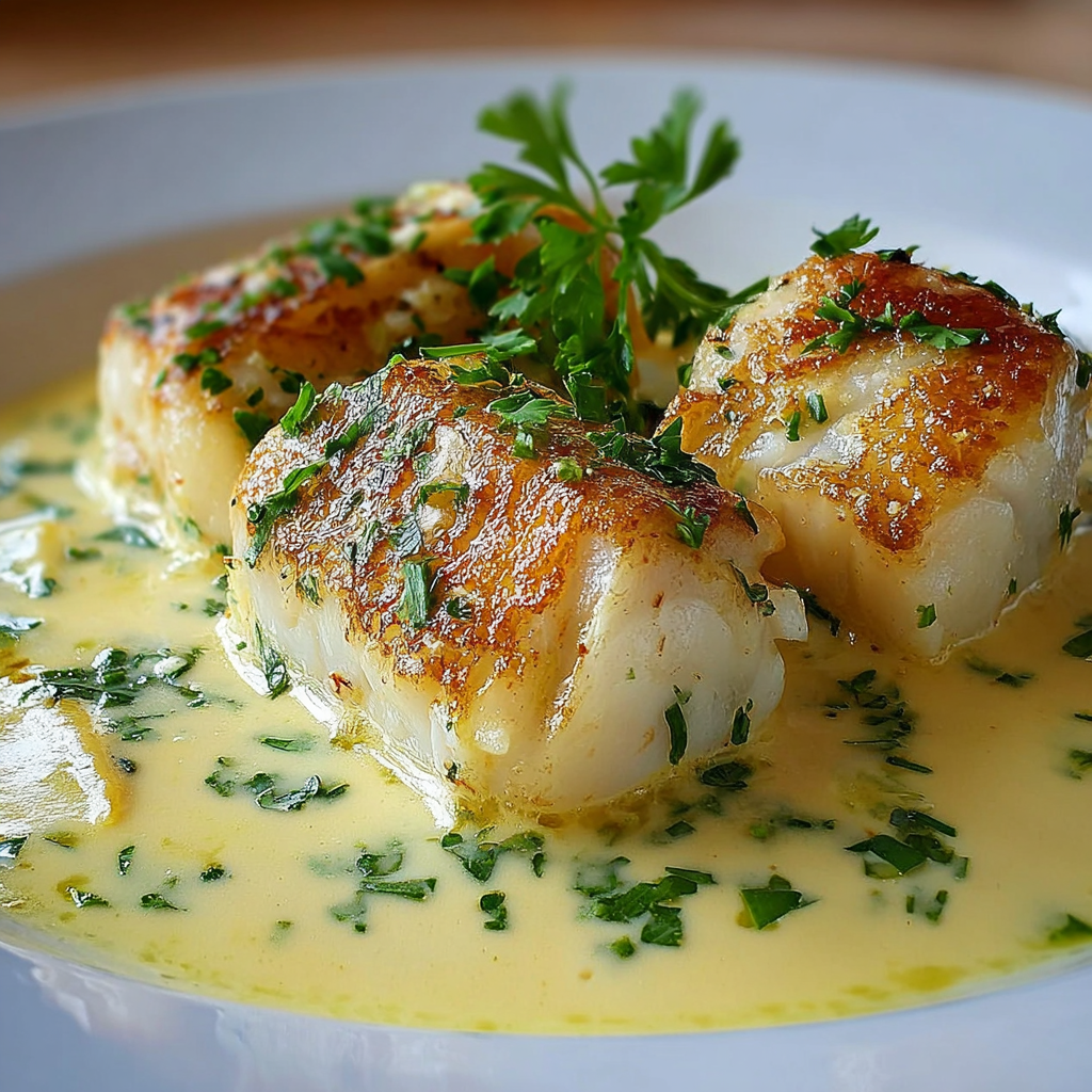 Baked Cod in Coconut Lemon Cream Sauce Recipe