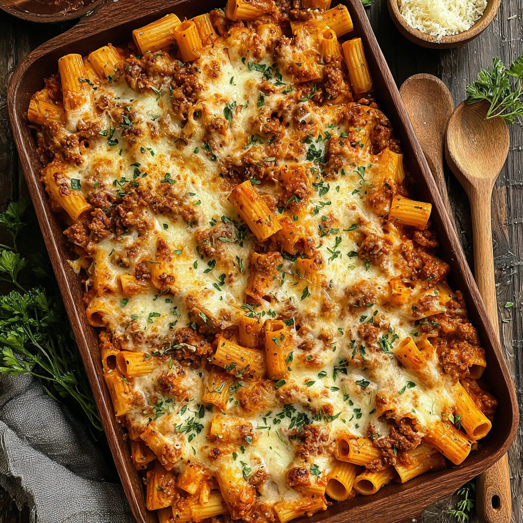 Comforting Spicy Vodka Rigatoni Pasta Bake Recipe