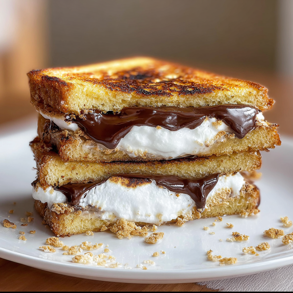 Indulgent Fried S’mores Sandwich Delight