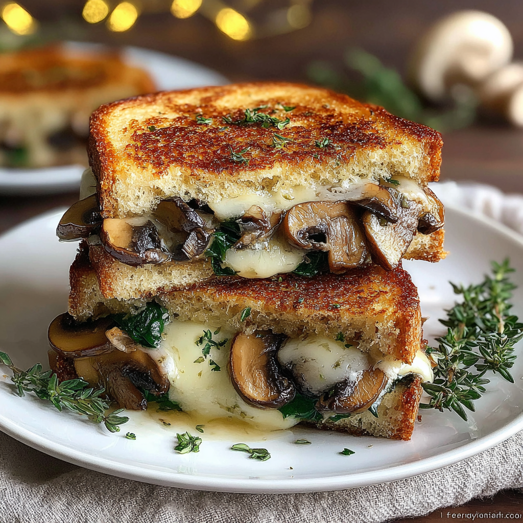 Savor the Flavor of Garlic Mushroom Grilled Cheese